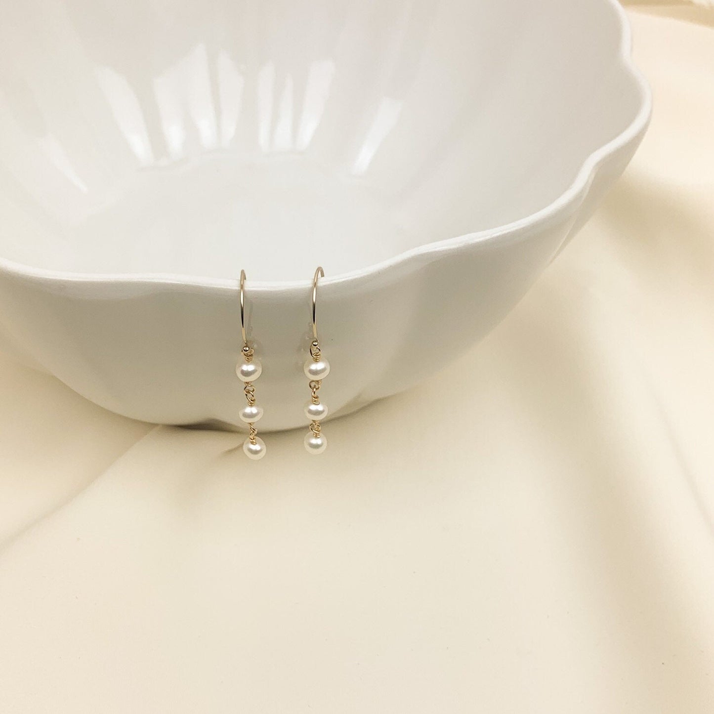 Drop Earrings Freshwater Pearl Dangle 14k Gold Fill Jewellery Sterling Silver Jewelry Gift For Her Anniversary Present Idea Women Birthday