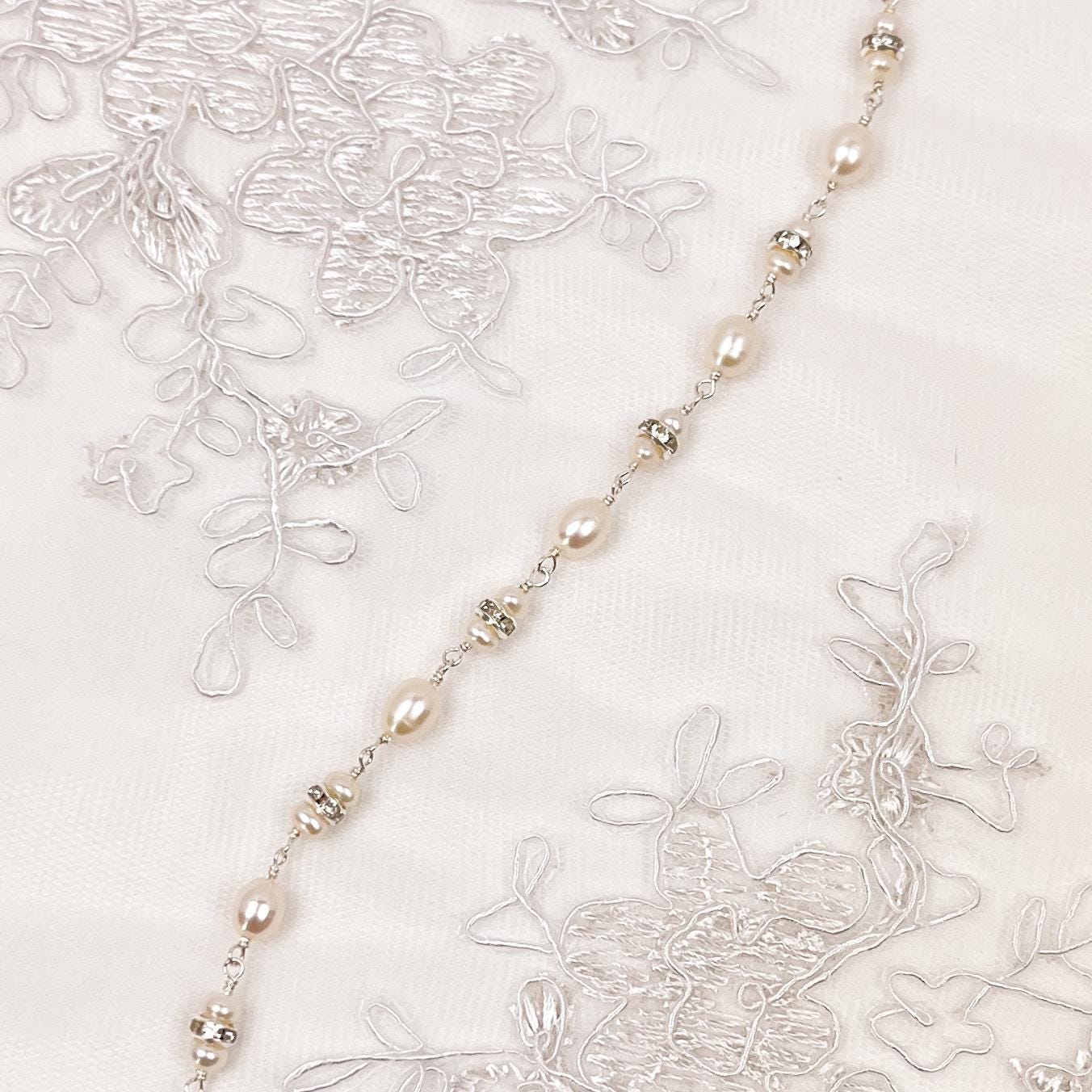 Freshwater Pearl Bracelet Genuine Austrian Crystal Handmade Jewellery 14k Gold Silver Anniversary Gift for Wife Birthday Present Idea Women