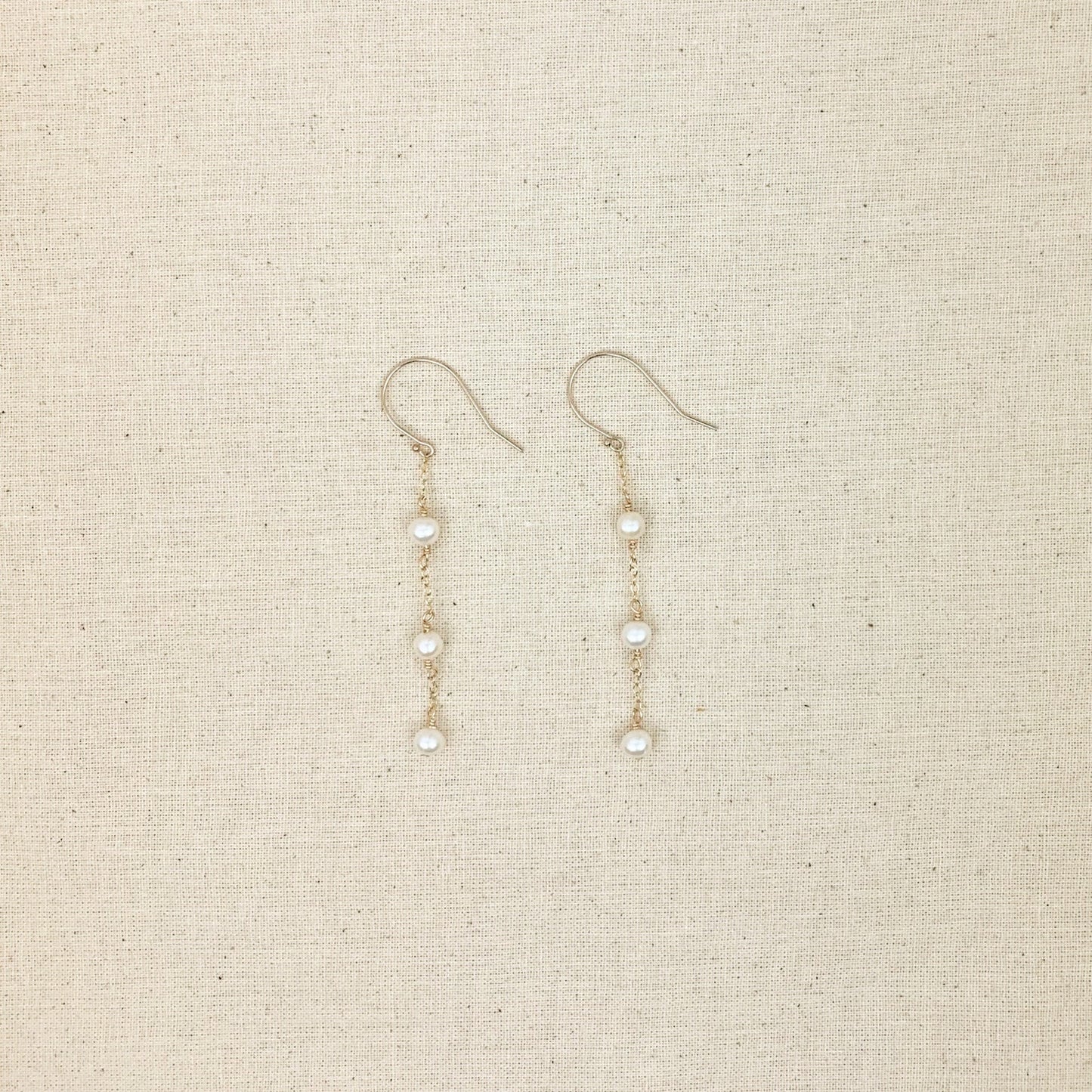 Drop Dangle Freshwater Pearl Earrings Handmade Gold Jewelry Silver Jewellery Wedding Present For Bride Maid of Honor Proposal Idea for Women