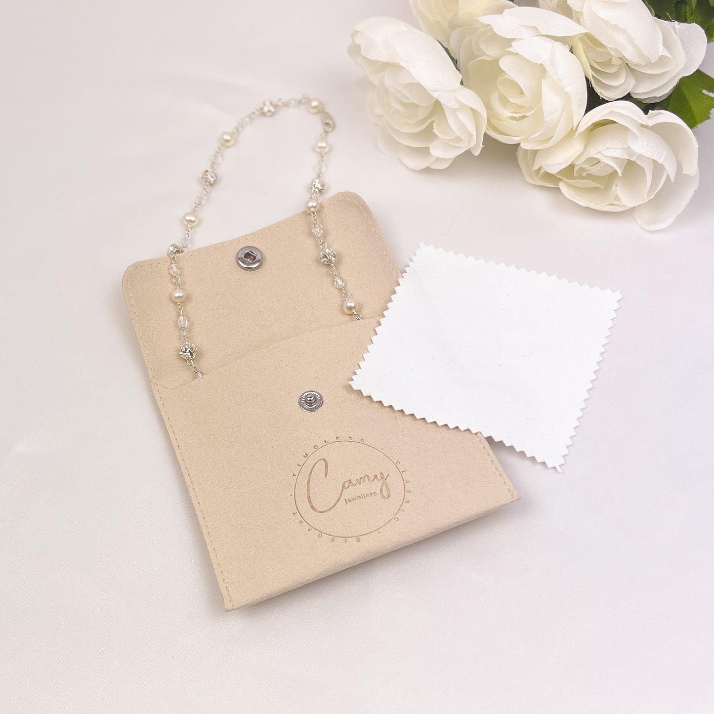 Wedding Beaded Necklace Present Idea for Mother of the Bride Gift Bridesmaid Daughter in Law Bridal Jewelry Handmade Heirloom Engagement Her