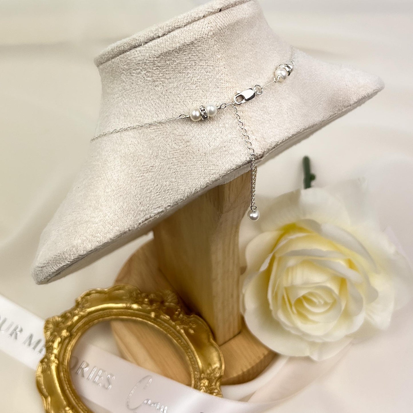 Wedding Day Long Drop Necklace Rhinestone V Shaped Pearl Beaded Gift for the Soon to be Bride from Groom Step Mom in Law Present Bridesmaid