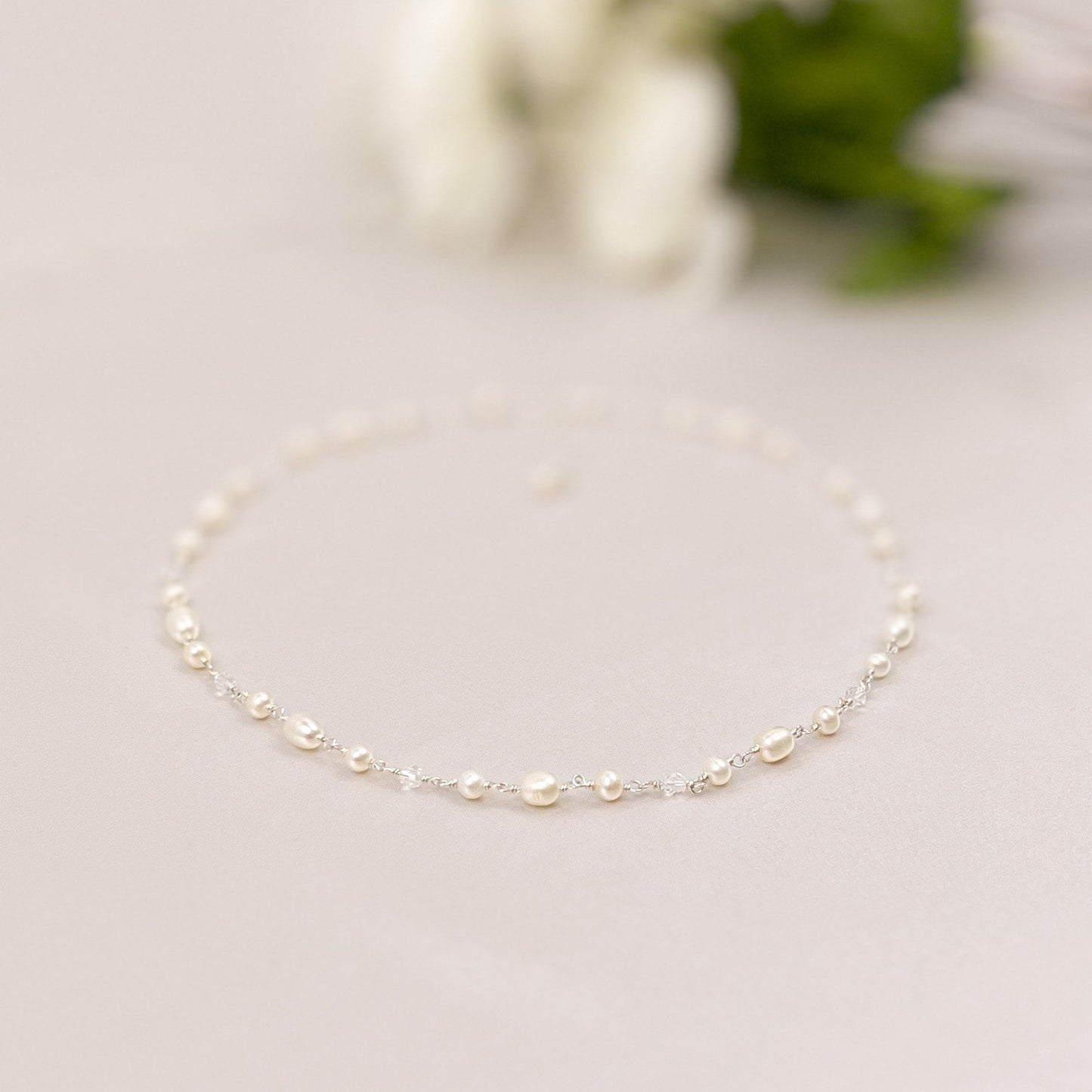 Bridal Jewellery Sets Austrian Crystal Beaded Necklace Freshwater Pearl Drop Dangle Earrings Gold Fill Wedding Gift Bride Sterling Silver