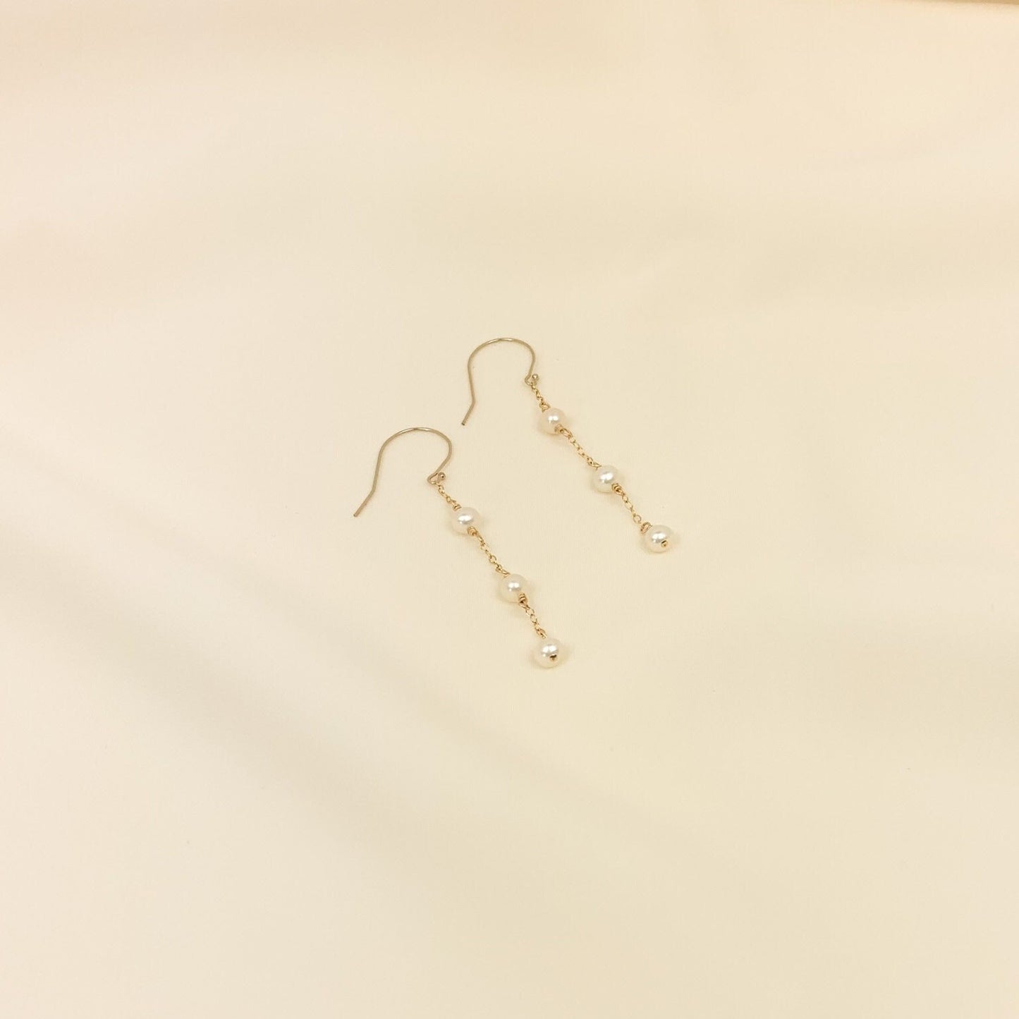 Drop Dangle Freshwater Pearl Earrings Handmade Gold Jewelry Silver Jewellery Wedding Present For Bride Maid of Honor Proposal Idea for Women