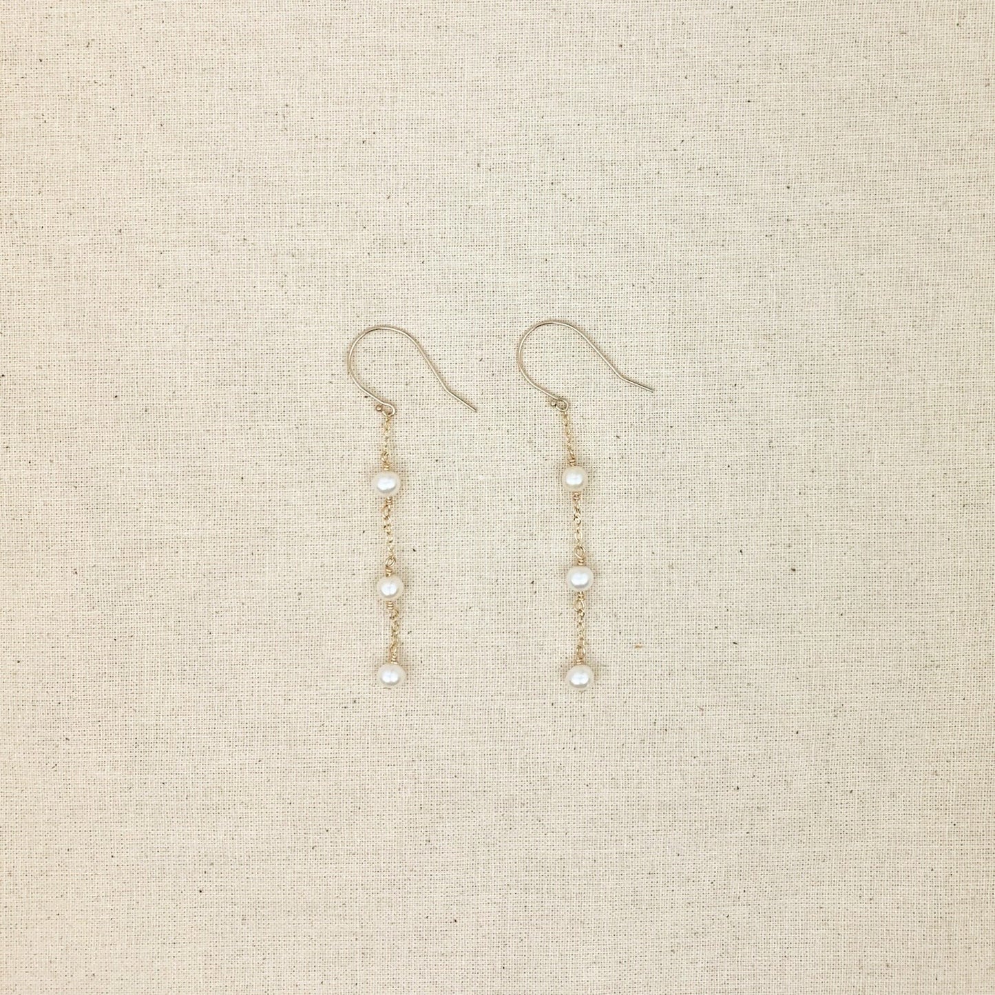 Drop Dangle Freshwater Pearl Earrings Handmade 14k Gold Fill Sterling Silver Jewellery Anniversary Present For Her Birthday Gift Idea Women