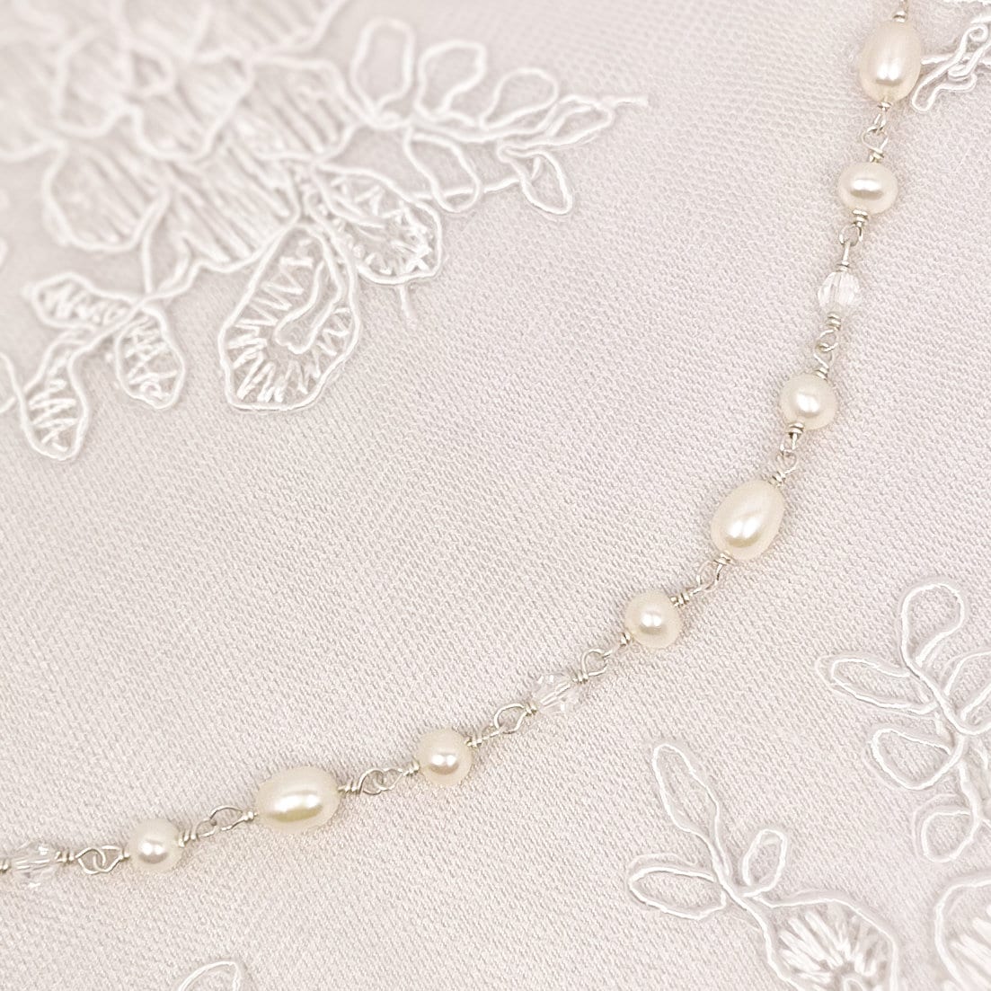 Freshwater Pearl Beaded Bracelet Austrian Crystal Gold Fill Bridal Jewelry Sterling Silver Wedding Present Idea For Gift Bride Heirloom