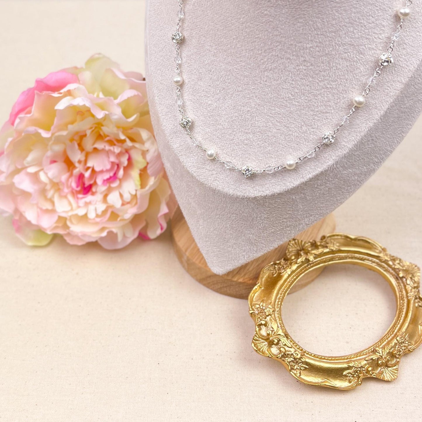 Wedding Beaded Necklace Present Idea for Mother of the Bride Gift Bridesmaid Daughter in Law Bridal Jewelry Handmade Heirloom Engagement Her
