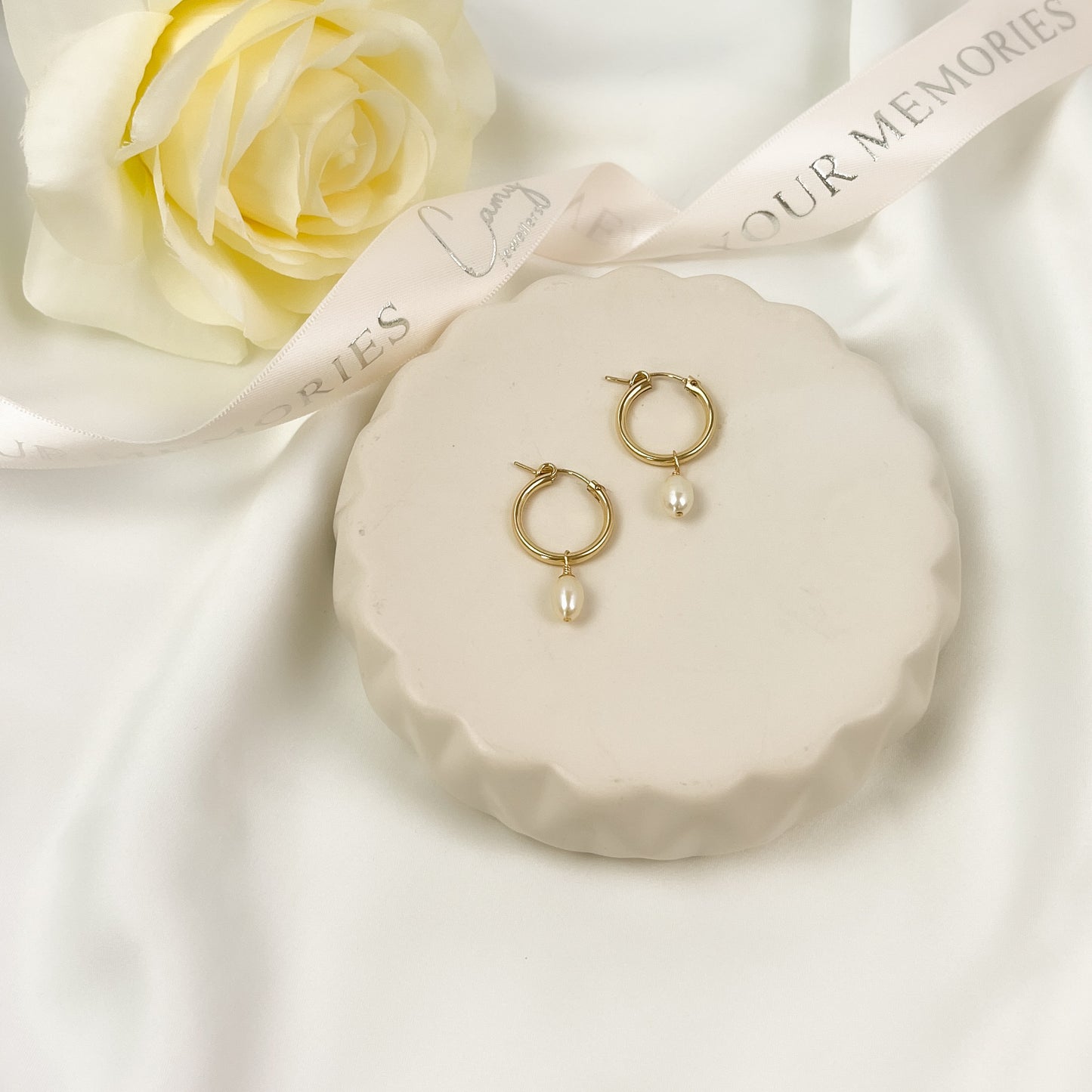 Jewelry Set Wedding Gold Silver Earrings Bridal Pearl Pendant Gift Idea for Bridesmaid Proposal Maid of Honor Present Bachelorette Memento