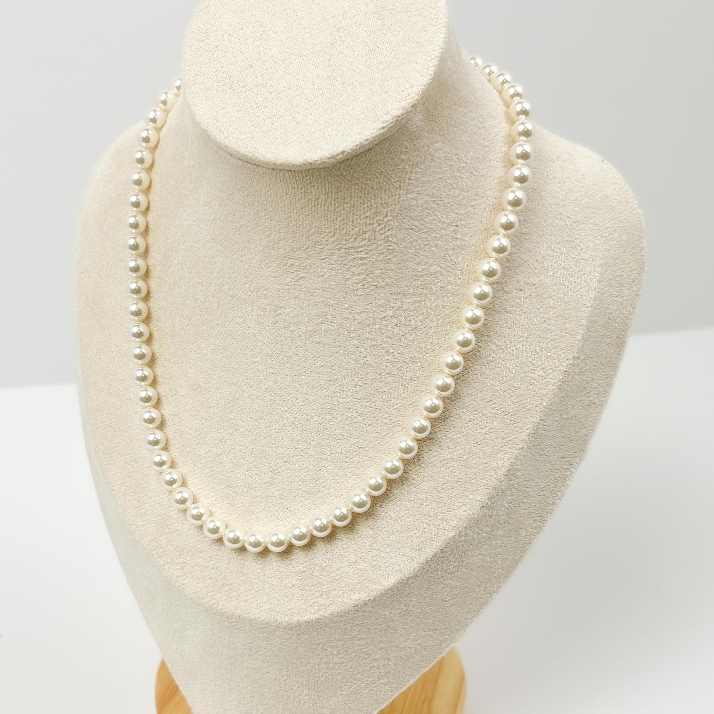 Pearl Beaded Necklace Genuine Crystal Wedding Gift Idea for Mother of the Bride Bridesmaid Present Maid of Honor Bridal Handmade Jewellery