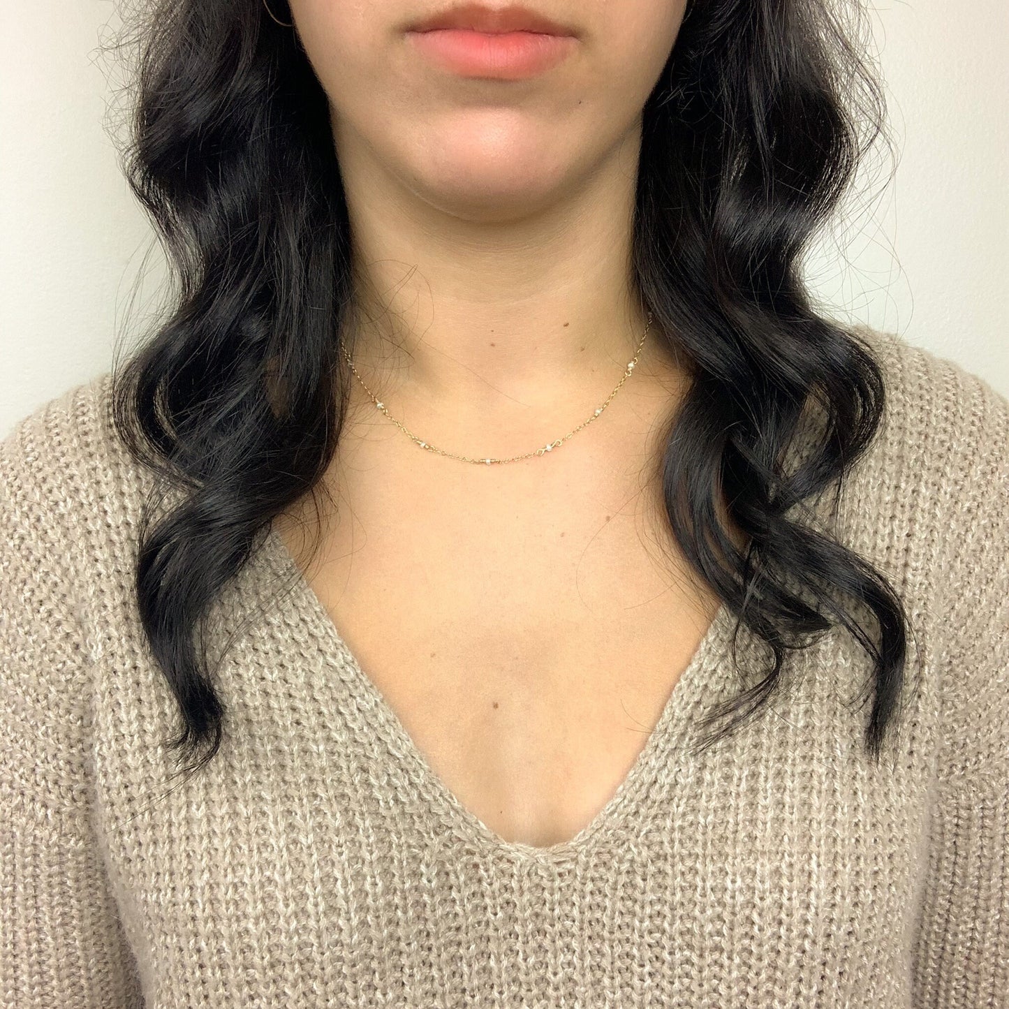 Choker Necklace Freshwater Pearl Gold Fill Chain Sterling Silver Dainty Handmade Jewelry Anniversary Present Idea Birthday Gift Loved One