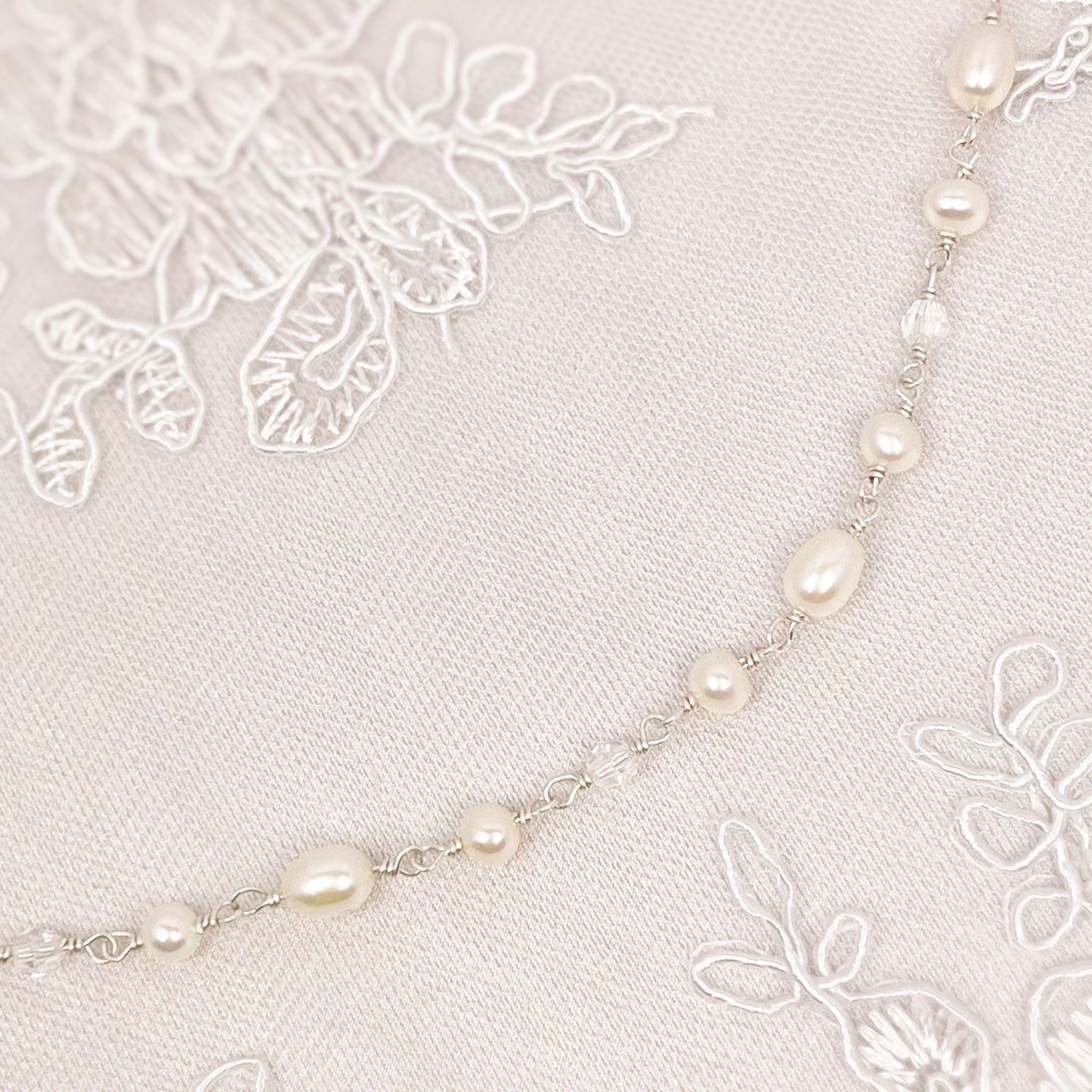 Mother of Bride Beaded Necklace Freshwater Pearl Austrian Crystal Wedding Gifts Gold Fill Sterling Silver Handmade Heirloom Jewellery Idea
