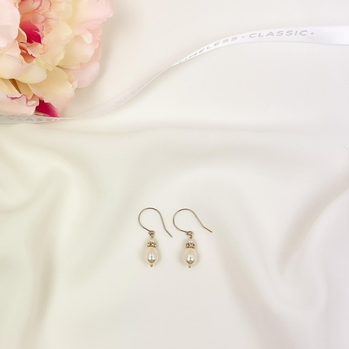 Freshwater Pearl Earrings Rondelle Austrian Crystal Drop Dangle Bridal Jewelry Wedding Gift Mother of the Bride or Groom Idea for Heirloom