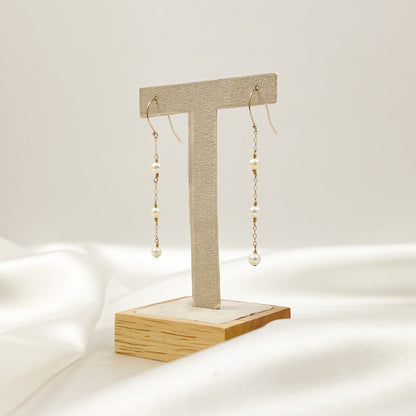 Drop Dangle Freshwater Pearl Earrings Handmade 14k Gold Fill Sterling Silver Jewellery Anniversary Present For Her Birthday Gift Idea Women