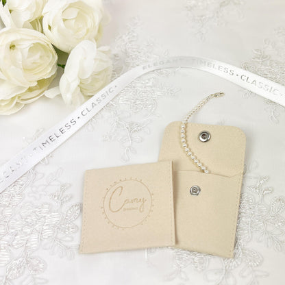 Crystal Pearl Bracelet Beaded Handmade Wedding Gift Idea Mother of Bride Maid of Honor Present Flower Girl Bridal Shower Engagement Party
