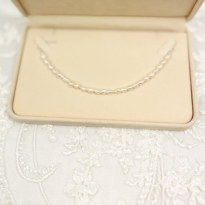 Natural Freshwater Pearl Beaded Bracelet Wedding Gift Bridesmaid Proposal Bride Heirloom Anniversary Present Gold or Silver Finish Handmade