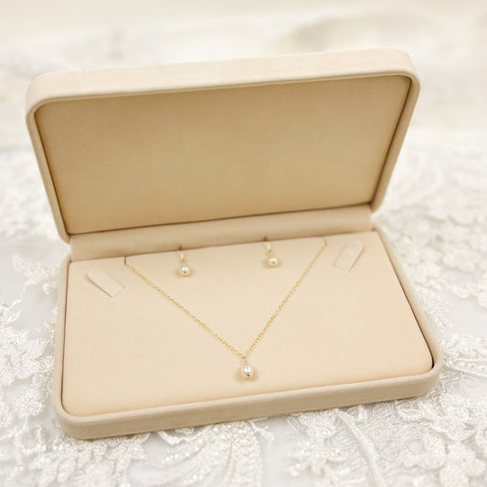 Pendant Necklace Jewellery Sets Drop Dangle Earrings Freshwater Pearl 14k Gold Fill Sterling Silver Gift Idea For Anniversary Wife Present