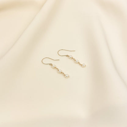 Maid of Honor Gift Dangle Earrings Mother Of Bride Present Freshwater Pearl 14k Gold Fill Sterling Silver Wedding Jewelry  Gift Idea
