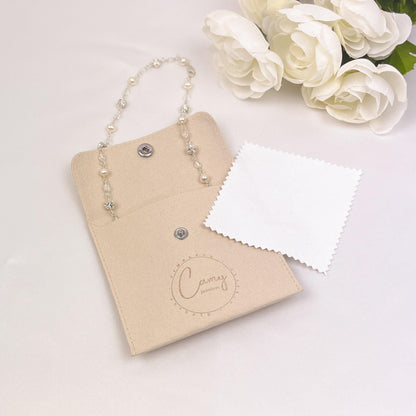 Wedding Beaded Necklace Present Idea for Mother of the Bride Gift Bridesmaid Daughter in Law Bridal Jewelry Handmade Heirloom Engagement Her