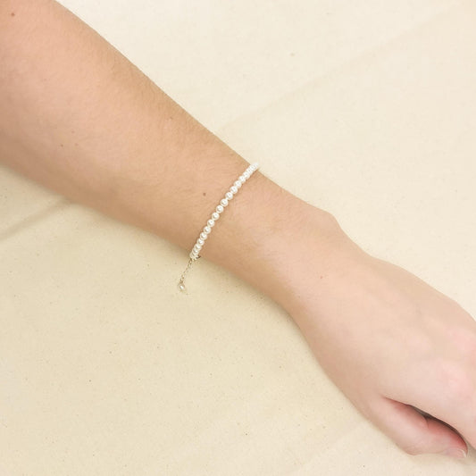 Pearl Beaded Bracelet Genuine Austrian Crystal Handmade Jewelry Anniversary Gift Idea For Wife Girlfriend Christmas Present Mother Birthday