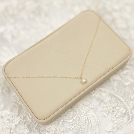 Natural Freshwater Pearl Pendant Necklace Minimalist Gold Jewelry Silver Jewellery Gift Idea for Maid of Honor Proposal Bachelorette Present