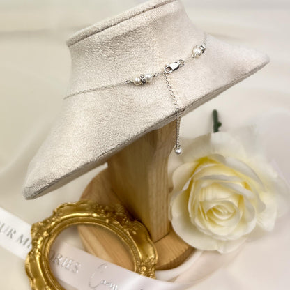 Wedding Day Long Drop Necklace Rhinestone V Shaped Pearl Beaded Gift for the Soon to be Bride from Groom Step Mom in Law Present Bridesmaid
