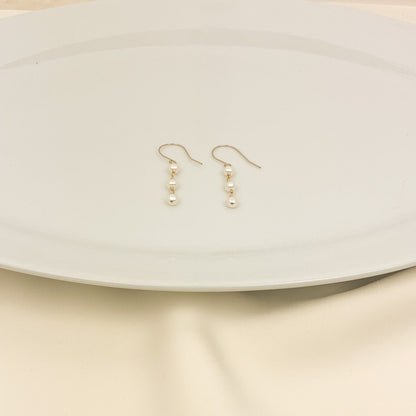 Maid of Honor Gift Dangle Earrings Mother Of Bride Present Freshwater Pearl 14k Gold Fill Sterling Silver Wedding Jewelry  Gift Idea