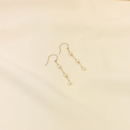 Drop Dangle Freshwater Pearl Earrings Handmade 14k Gold Fill Sterling Silver Jewellery Anniversary Present For Her Birthday Gift Idea Women