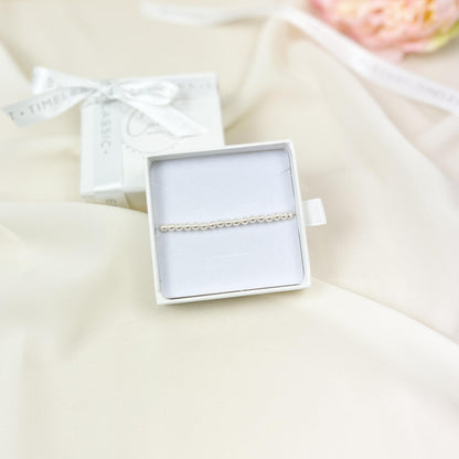 Crystal Pearl Bracelet Beaded Handmade Wedding Gift Idea Mother of Bride Maid of Honor Present Flower Girl Bridal Shower Engagement Party