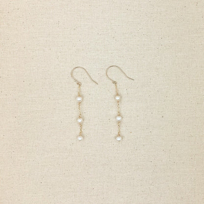 Drop Dangle Freshwater Pearl Earrings Handmade 14k Gold Fill Sterling Silver Jewellery Anniversary Present For Her Birthday Gift Idea Women