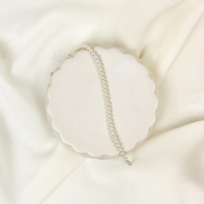Crystal Pearl Bracelet Beaded Handmade Wedding Gift Idea Mother of Bride Maid of Honor Present Flower Girl Bridal Shower Engagement Party