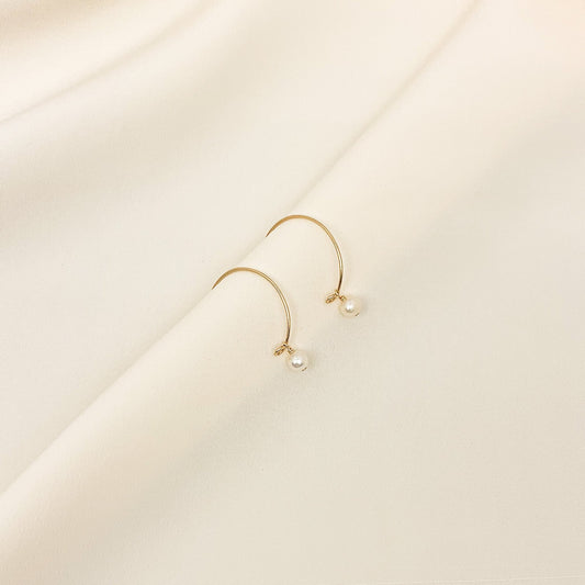 Bridesmaid Proposal Hoop Earrings Memento Mother Of Bride Present 14k Gold Fill Sterling Silver  Gift Handmade Wedding Jewellery