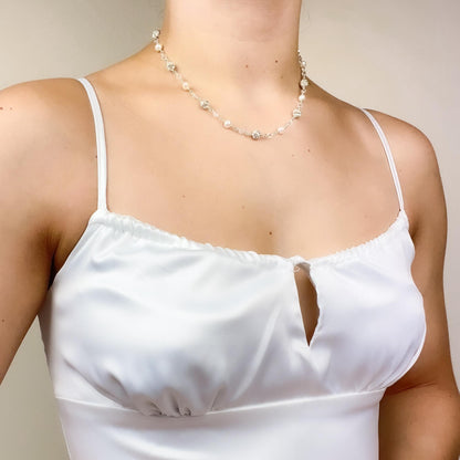 Wedding Beaded Necklace Present Idea for Mother of the Bride Gift Bridesmaid Daughter in Law Bridal Jewelry Handmade Heirloom Engagement Her