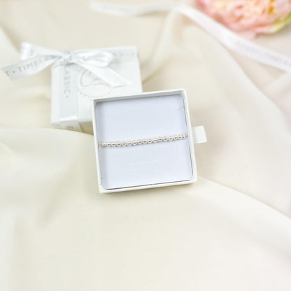 Pearl Beaded Bracelet Genuine Austrian Crystal Handmade Jewelry Anniversary Gift Idea For Wife Girlfriend Christmas Present Mother Birthday